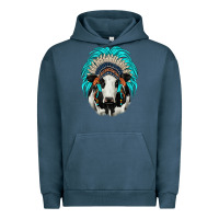 Pigment Midnight Navy holstein indian headdress Urban Hoodie - JahusDesignShop