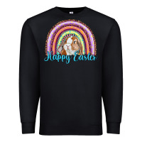 Black happy easter rainbow bunny Premium Sweatshirt - RanaPortraitStore