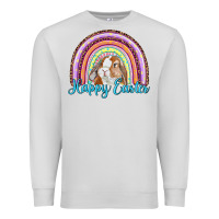 Dove Grey happy easter rainbow bunny Premium Sweatshirt - RanaPortraitStore
