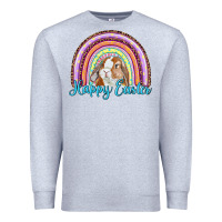 Heather Grey happy easter rainbow bunny Premium Sweatshirt - RanaPortraitStore
