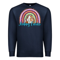 Navy happy easter rainbow bunny Premium Sweatshirt - RanaPortraitStore