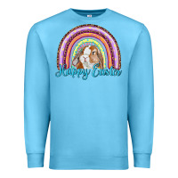 Ocean Blue happy easter rainbow bunny Premium Sweatshirt - RanaPortraitStore