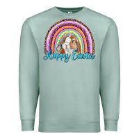 Seafoam happy easter rainbow bunny Premium Sweatshirt - RanaPortraitStore