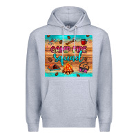 Heather Grey camp fire squad Premium Hoodie - JahusDesignShop
