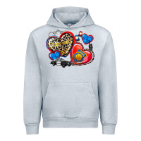 Heather Grey western leopard  police hearts Urban Hoodie - AdoDesignShop