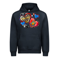 Navy western leopard  police hearts Urban Hoodie - AdoDesignShop