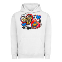 Pigment Lunar Rock western leopard  police hearts Urban Hoodie - AdoDesignShop