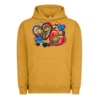 Pigment Peanut Butter western leopard  police hearts Urban Hoodie - AdoDesignShop