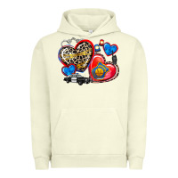 Pigment Pistachio western leopard  police hearts Urban Hoodie - AdoDesignShop