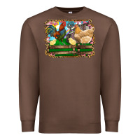 Chestnut Happy easter rooster chicken and chick Premium Sweatshirt - RanaPortraitStore