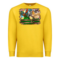 Lemon Happy easter rooster chicken and chick Premium Sweatshirt - RanaPortraitStore