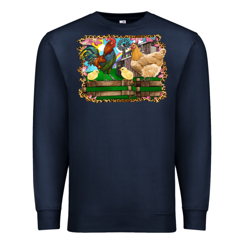 Happy Easter Rooster Chicken And Chick Premium Sweatshirt by RanaPortraitStore | Teevron