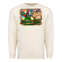 Sandshell Happy easter rooster chicken and chick Premium Sweatshirt - RanaPortraitStore