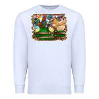 White Happy easter rooster chicken and chick Premium Sweatshirt - RanaPortraitStore