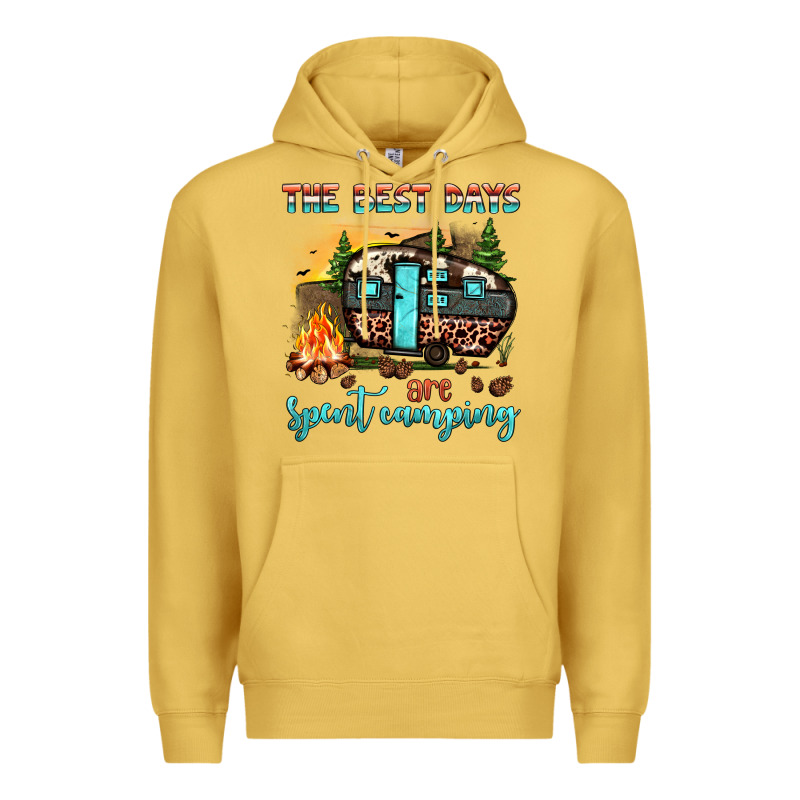 The Best Days Are Spent Camping Premium Hoodie by JahusDesignShop | Teevron