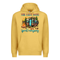 Antique Gold the best days are spent camping Premium Hoodie - JahusDesignShop