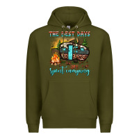 Army Green the best days are spent camping Premium Hoodie - JahusDesignShop