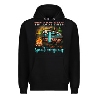 Black the best days are spent camping Premium Hoodie - JahusDesignShop