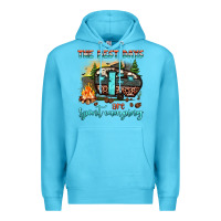Ocean Blue the best days are spent camping Premium Hoodie - JahusDesignShop