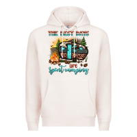 Pale Pink the best days are spent camping Premium Hoodie - JahusDesignShop
