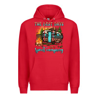 Red the best days are spent camping Premium Hoodie - JahusDesignShop