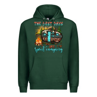 Sports Green the best days are spent camping Premium Hoodie - JahusDesignShop