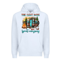 White the best days are spent camping Premium Hoodie - JahusDesignShop
