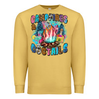Antique Gold campfires and coctails Premium Sweatshirt - Zillion Design Studio