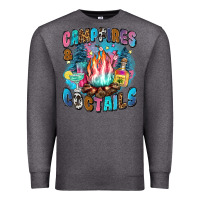 Charcoal Heather campfires and coctails Premium Sweatshirt - Zillion Design Studio