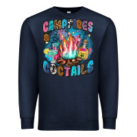 Navy campfires and coctails Premium Sweatshirt - Zillion Design Studio