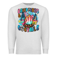 Oatmeal Heather campfires and coctails Premium Sweatshirt - Zillion Design Studio