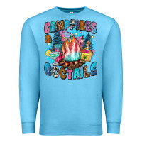 Ocean Blue campfires and coctails Premium Sweatshirt - Zillion Design Studio