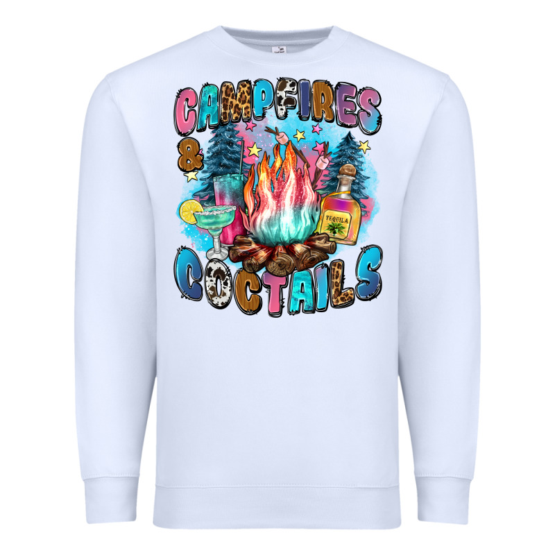 Campfires And Coctails Premium Sweatshirt by Zillion Design Studio | Teevron