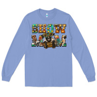 Colony Blue show mom suffolk sheep black sheep Long Sleeve Tee - BarkalooDesign