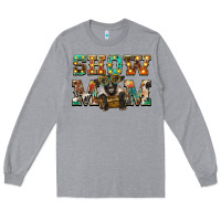 Heather Grey show mom suffolk sheep black sheep Long Sleeve Tee - BarkalooDesign