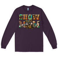 Plum show mom suffolk sheep black sheep Long Sleeve Tee - BarkalooDesign