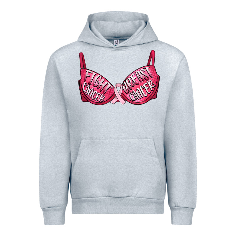 Fight Cancer Breast Cancer Bra Urban Hoodie by Artiststas | Teevron