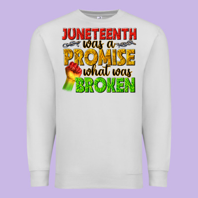 Premium Sweatshirt juneteenth was a promise what was broken