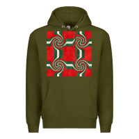 Army Green retro christmas seamless pattern Premium Hoodie - BundleAndBundleShop