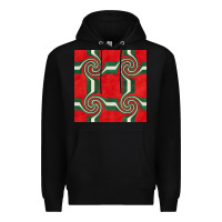 Black retro christmas seamless pattern Premium Hoodie - BundleAndBundleShop