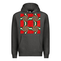 Charcoal Heather retro christmas seamless pattern Premium Hoodie - BundleAndBundleShop