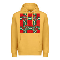 Mustard retro christmas seamless pattern Premium Hoodie - BundleAndBundleShop