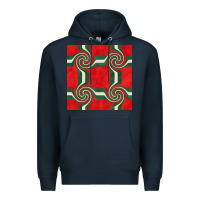 Navy retro christmas seamless pattern Premium Hoodie - BundleAndBundleShop