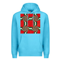 Ocean Blue retro christmas seamless pattern Premium Hoodie - BundleAndBundleShop