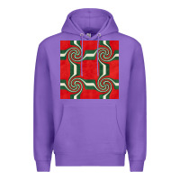 Purple retro christmas seamless pattern Premium Hoodie - BundleAndBundleShop