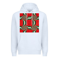 White retro christmas seamless pattern Premium Hoodie - BundleAndBundleShop