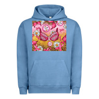 Pigment Pebble Blue Hour Breast Cancer Bra Urban Hoodie - Artiststas