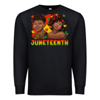 Black juneteenth with afro black kids Premium Sweatshirt - texasbilliewilder