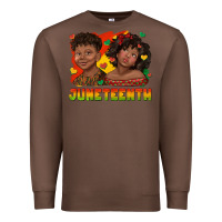Chestnut juneteenth with afro black kids Premium Sweatshirt - texasbilliewilder