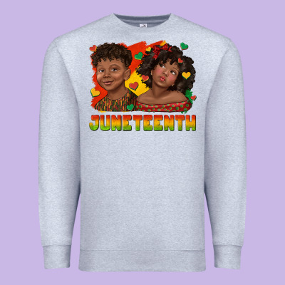 Premium Sweatshirt juneteenth with afro black kids